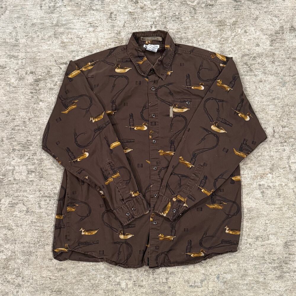 Columbia Duck Button Down Shirt Size L